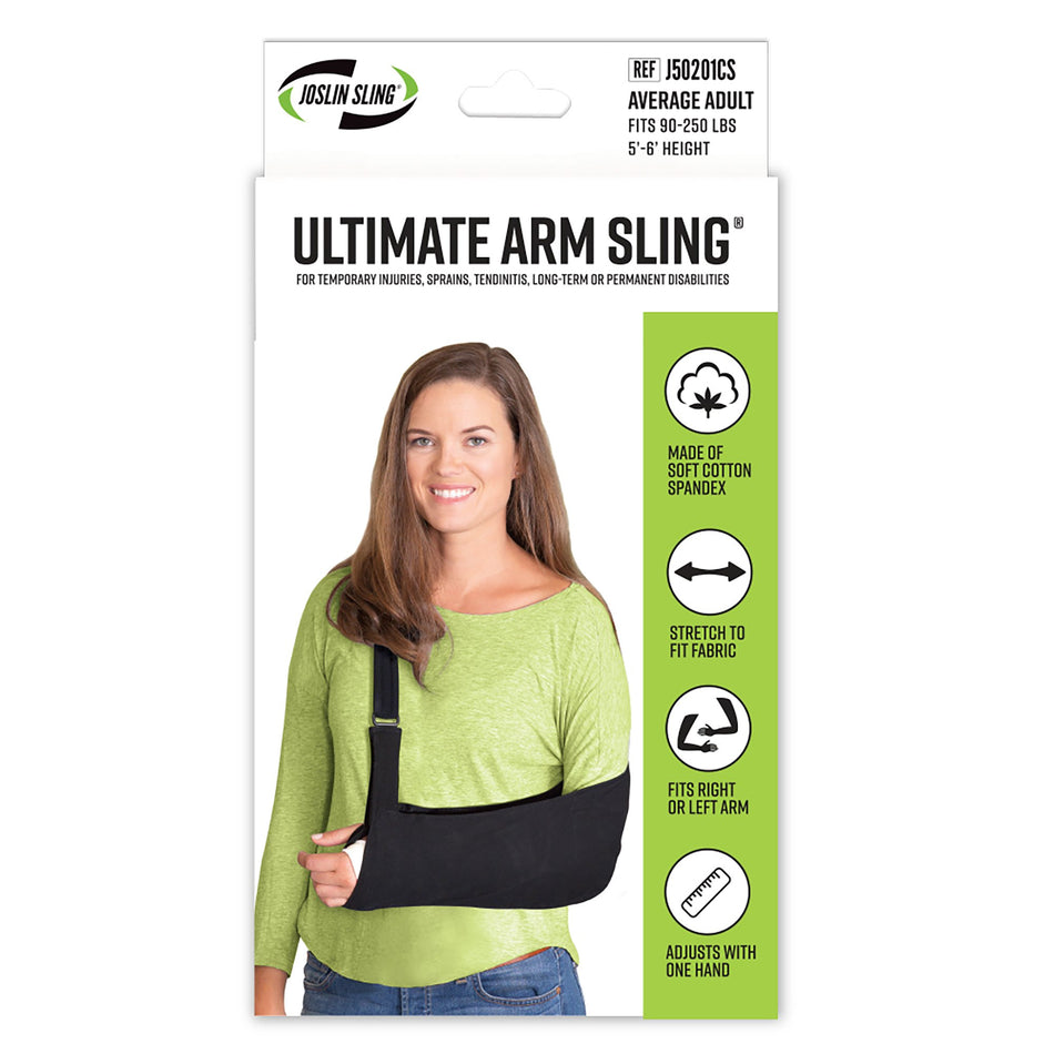 Ultimate Arm Sling Arm Sling, Average Adult Size-Arm Sling Ultimate Arm Sling D-Ring / Hook and Loop Strap Closure One Size Fits Most