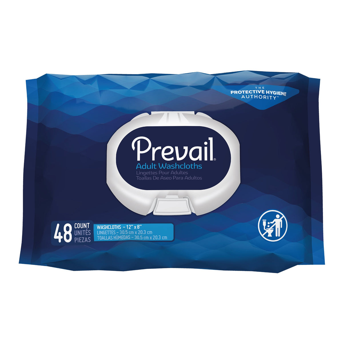 Prevail Disposable Adult Washcloths-Personal Cleansing Wipe Prevail Soft Pack Scented 48 Count