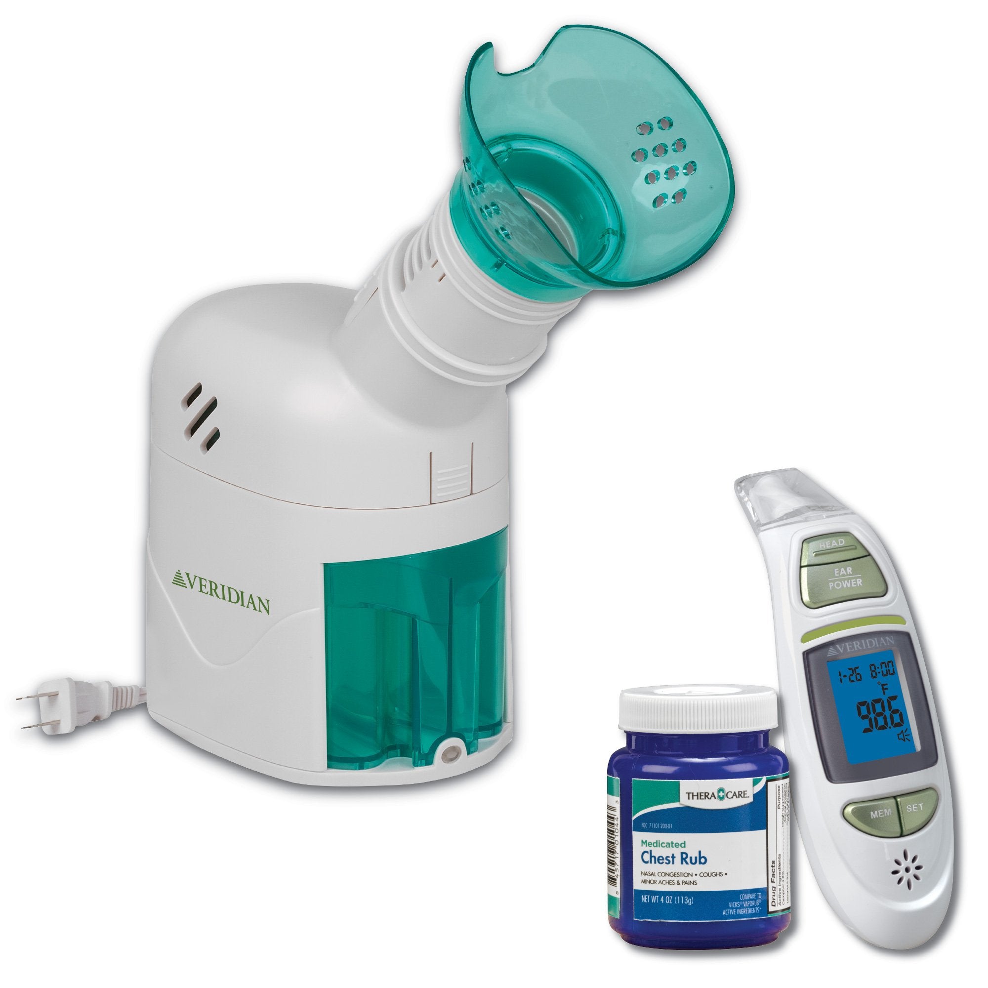 TheraCare Three-Piece Cough and Cold Therapy Bundle-TheraCare Steam Therapy System Adult / Pediatric