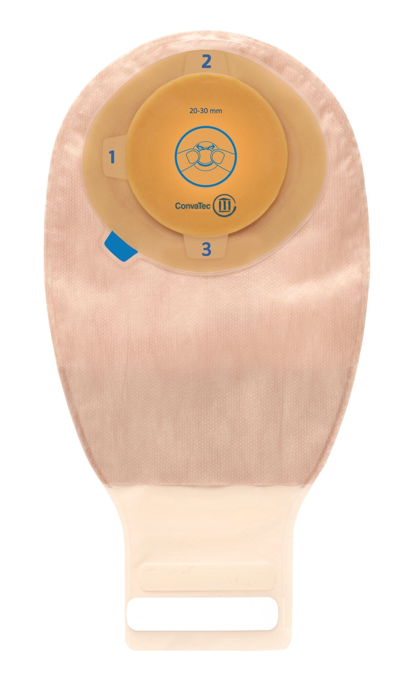 Esteem + One-Piece Drainable Transparent Ostomy Pouch, 12-Inch Length, 13/16 to 1-3/16 Inch Flange-Ostomy Pouch Esteem+ One-Piece System 12 Inch Length Drainable