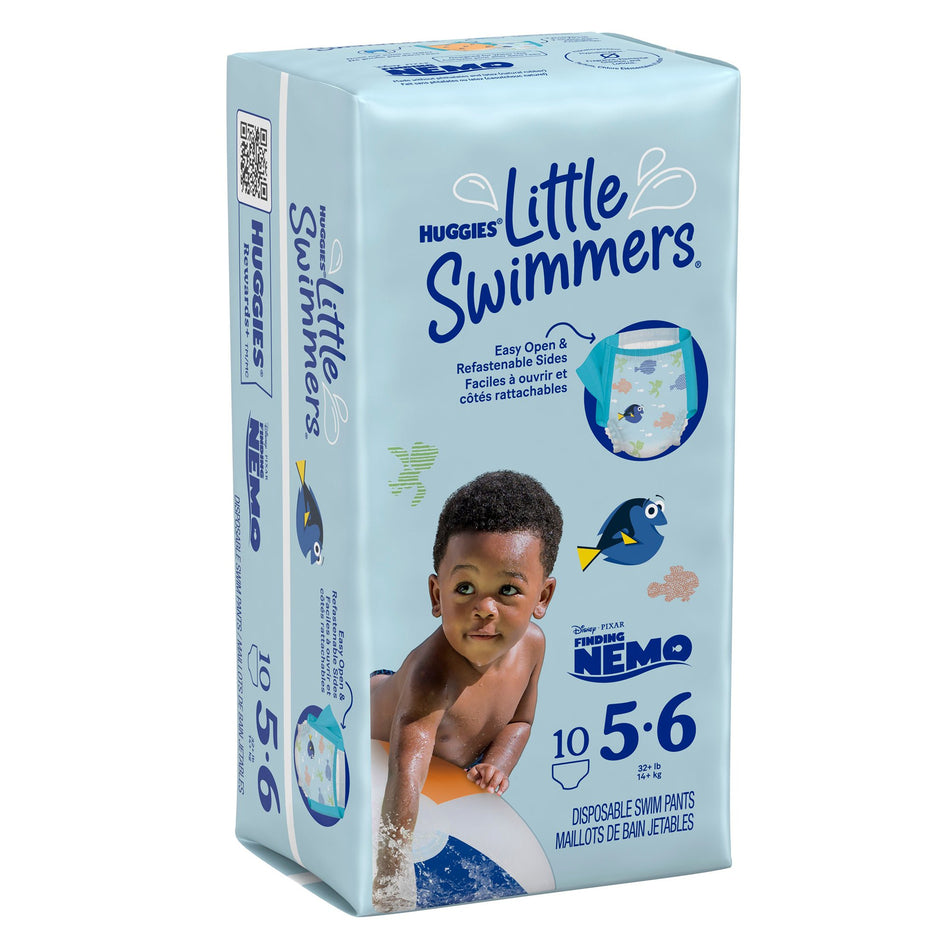 Huggies Little Swimmers Swim Diaper, Large-Unisex Baby Swim Diaper Huggies Little Swimmers Size 5 to 6 Disposable Heavy Absorbency