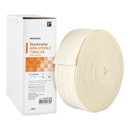 McKesson Beige Cotton Tubular Stockinette, 3 Inch x 25 Yard-Stockinette Tubular McKesson 3 Inch X 25 Yard Cotton NonSterile