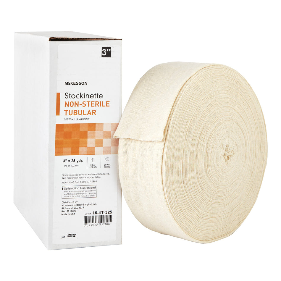 McKesson Beige Cotton Tubular Stockinette, 3 Inch x 25 Yard-Stockinette Tubular McKesson 3 Inch X 25 Yard Cotton NonSterile