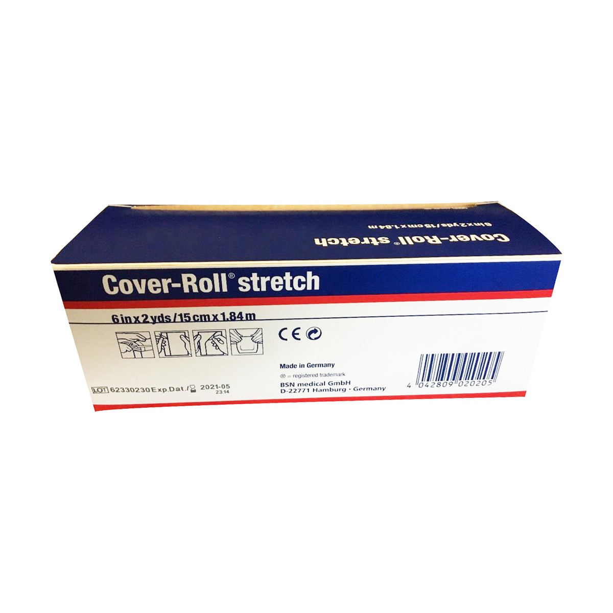 Cover-Roll Stretch Dressing Retention Tape with Liner, 6 Inch x 2 Yard, White-Dressing Retention Tape with Liner Cover-Roll Stretch White 6 Inch X 2 Yard Nonwoven Polyester NonSterile