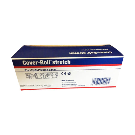 Cover-Roll Stretch Dressing Retention Tape with Liner, 6 Inch x 2 Yard, White-Dressing Retention Tape with Liner Cover-Roll Stretch White 6 Inch X 2 Yard Nonwoven Polyester NonSterile