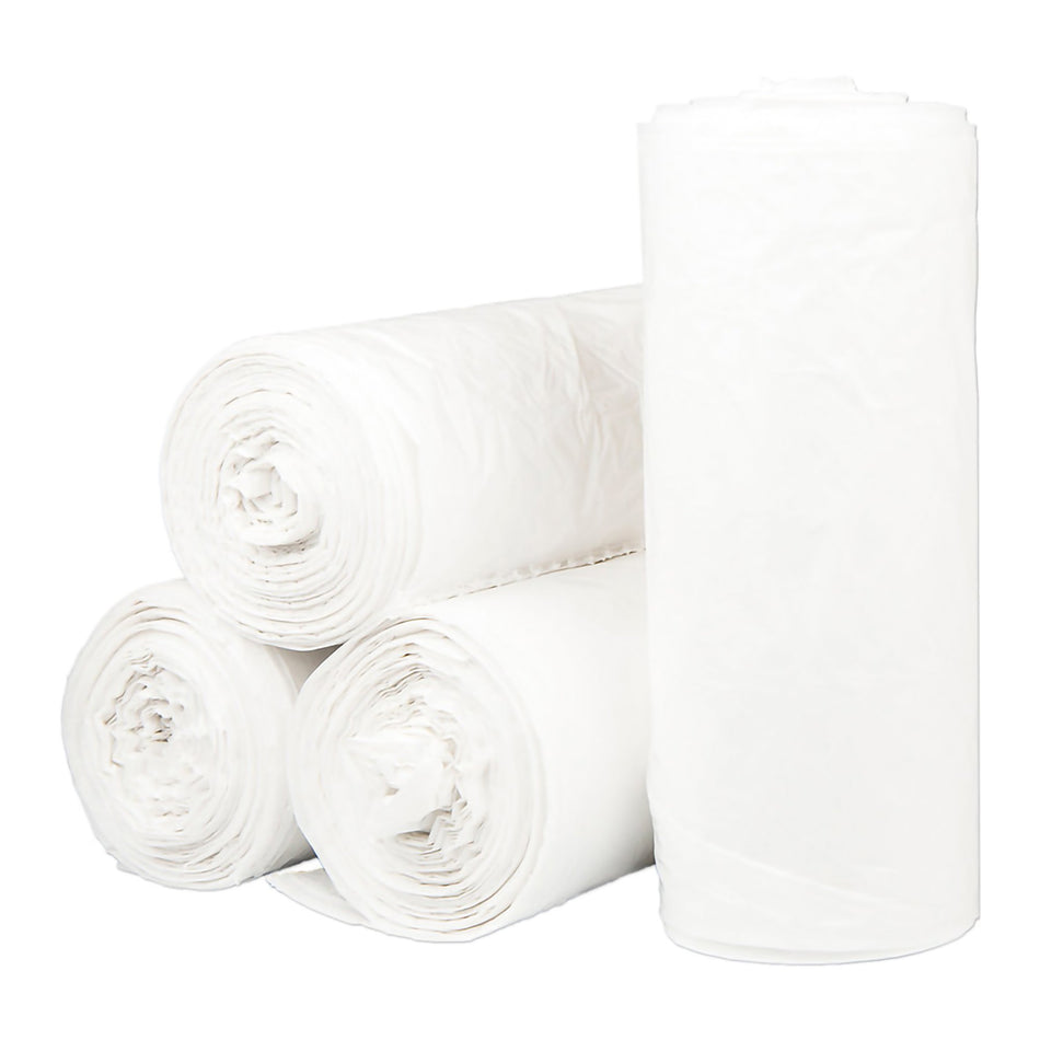 McKesson Extra Heavy Duty Trash Can Liner, White, 60 gal.-Trash Bag McKesson 60 gal. White LLDPE 0.70 mil 38 X 58 Inch Star Seal Bottom Coreless Roll