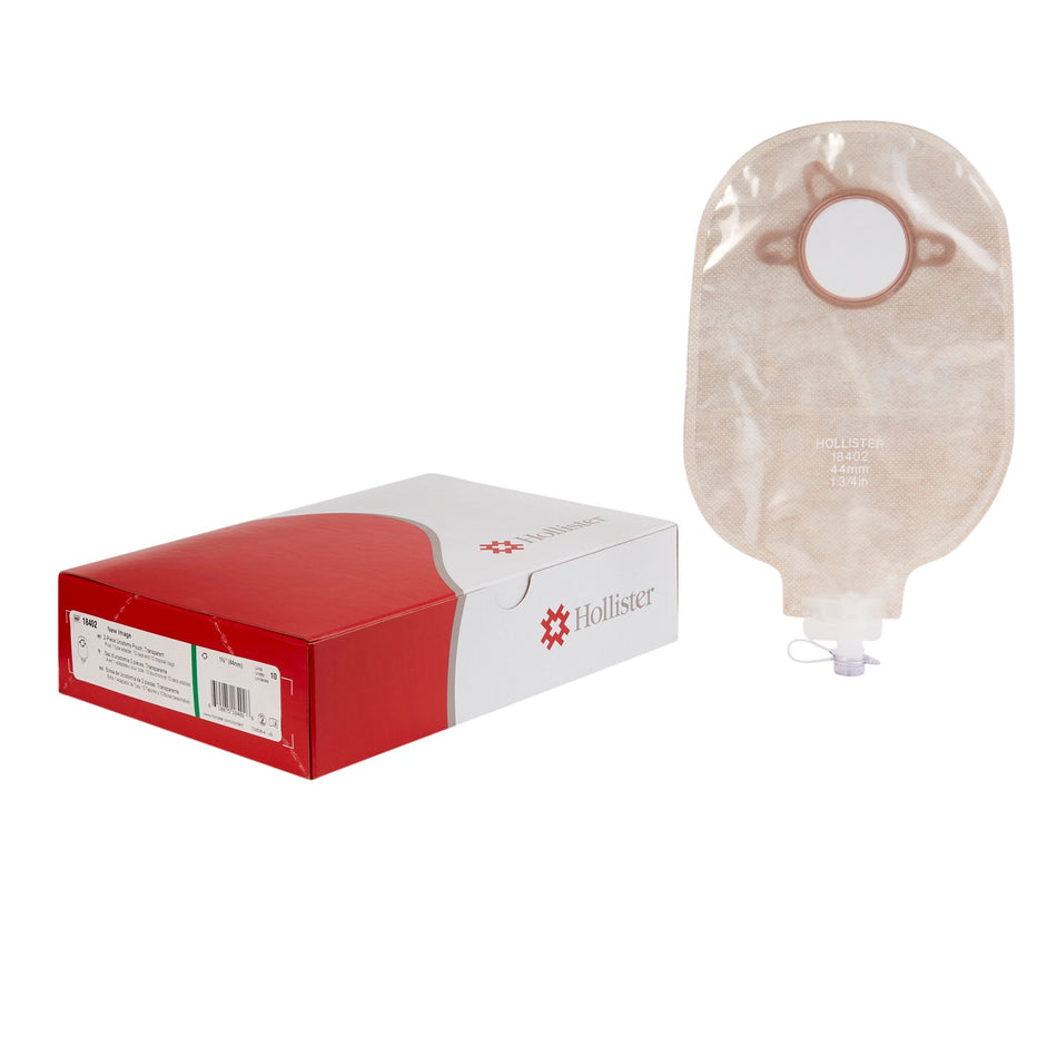 New Image Two-Piece Drainable Transparent Urostomy Pouch, 9 Inch Length, 1 Inch Flange-"Urostomy Pouch New Image Two-Piece System 9 Inch Length, Maxi 1-3/4 Inch Stoma Drainable"