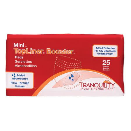 TopLiner Mini Incontinence Booster Pad, 2 x 10 Inch-Booster Pad Tranquility TopLiner 2-3/4 X 10-1/2 Inch Heavy Absorbency Super Absorbent Core Mini