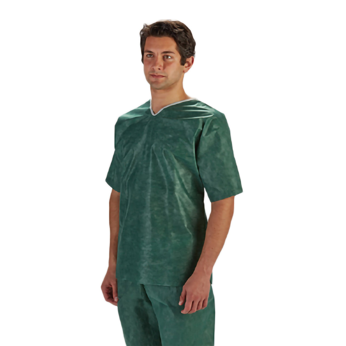 Barrier Extra Comfort Scrub Shirt, Green, 2X-Large-Scrub Shirt Barrier 2X-Large Green 3 Pockets Short Set-In Sleeve Unisex