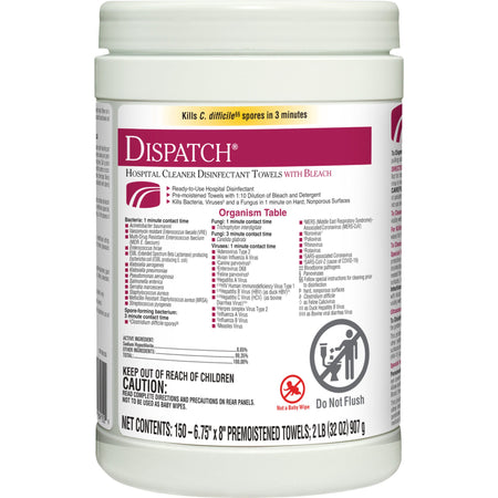 Dispatch® Surface Disinfectant Cleaner with Bleach, Canister - Housekeeping>Cleaners and Disinfectants - The Clorox Company