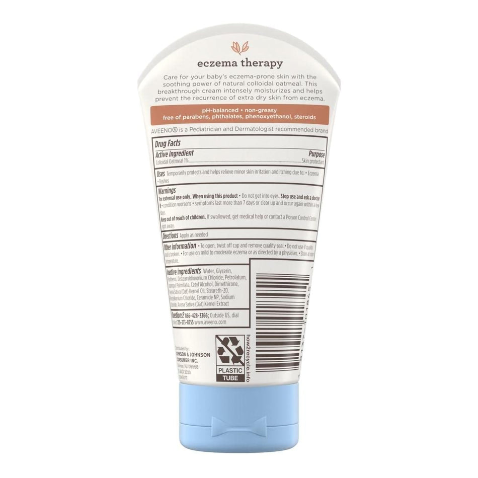 Aveeno® Baby Eczema Therapy Moisturizing Cream Unscented, 5-ounce Tube - Personal Hygiene>Skin Care>Moisturizers - J & J S...