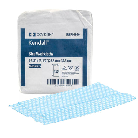 Versalon Moderate Absorbency Washcloth, Blue, 9.4 x 13.5 Inch-Washcloth Versalon 9-3/8 X 13-1/2 Inch Blue Disposable