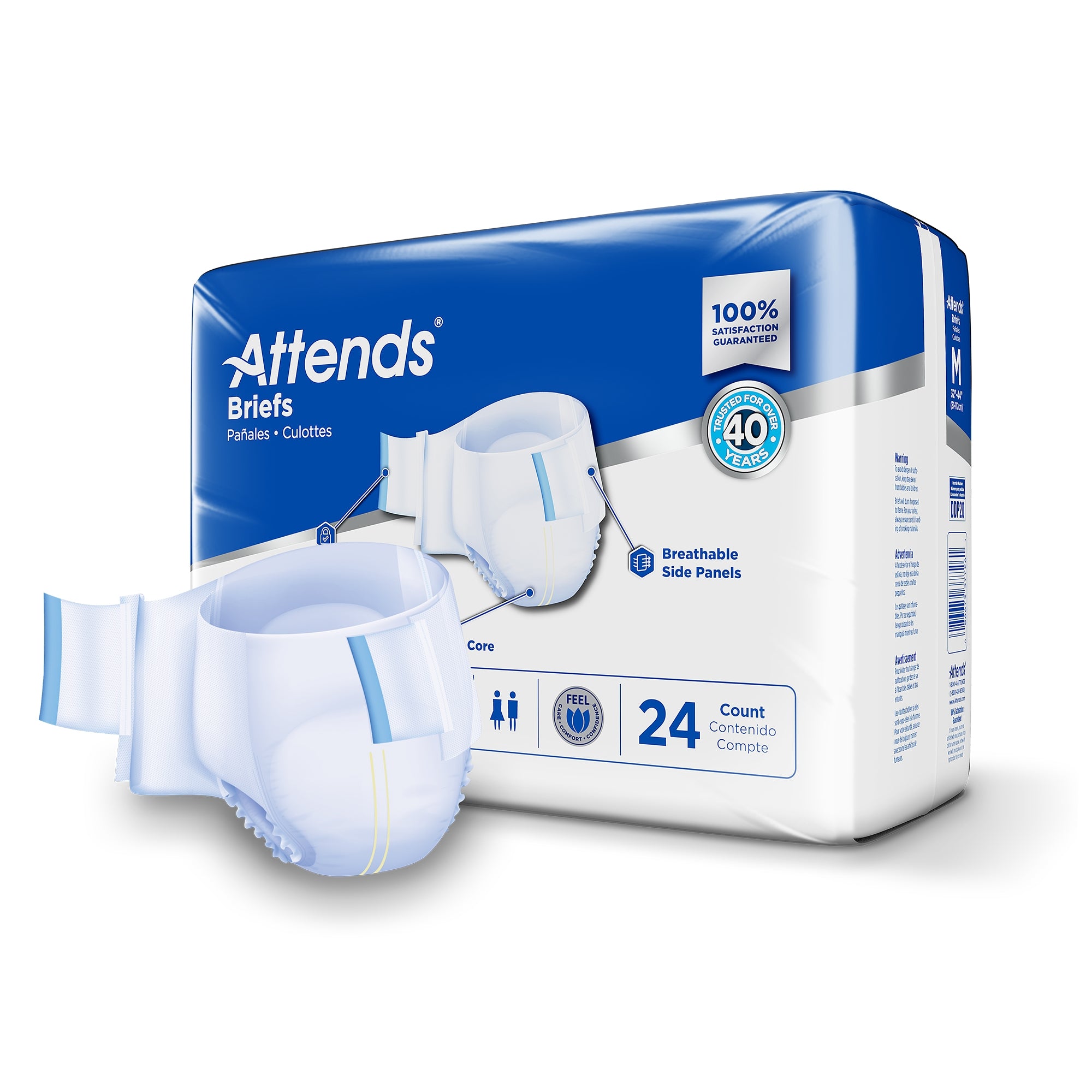 Attends® Extra Heavy Absorbency Briefs, Medium - Incontinence>Adult Briefs and Protective Undergarments - Attends Healthca...