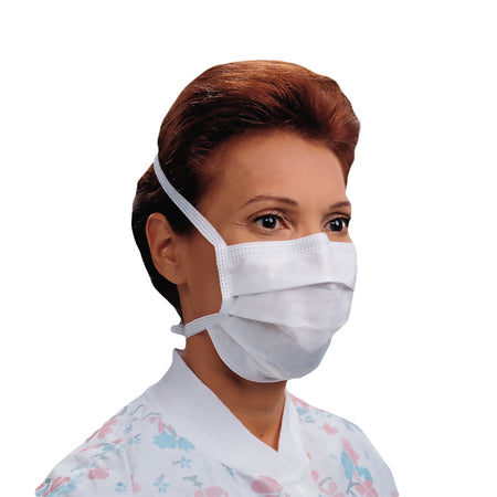 Halyard Surgical Mask-Surgical Mask Halyard Not Rated Tie Closure One Size Fits Most