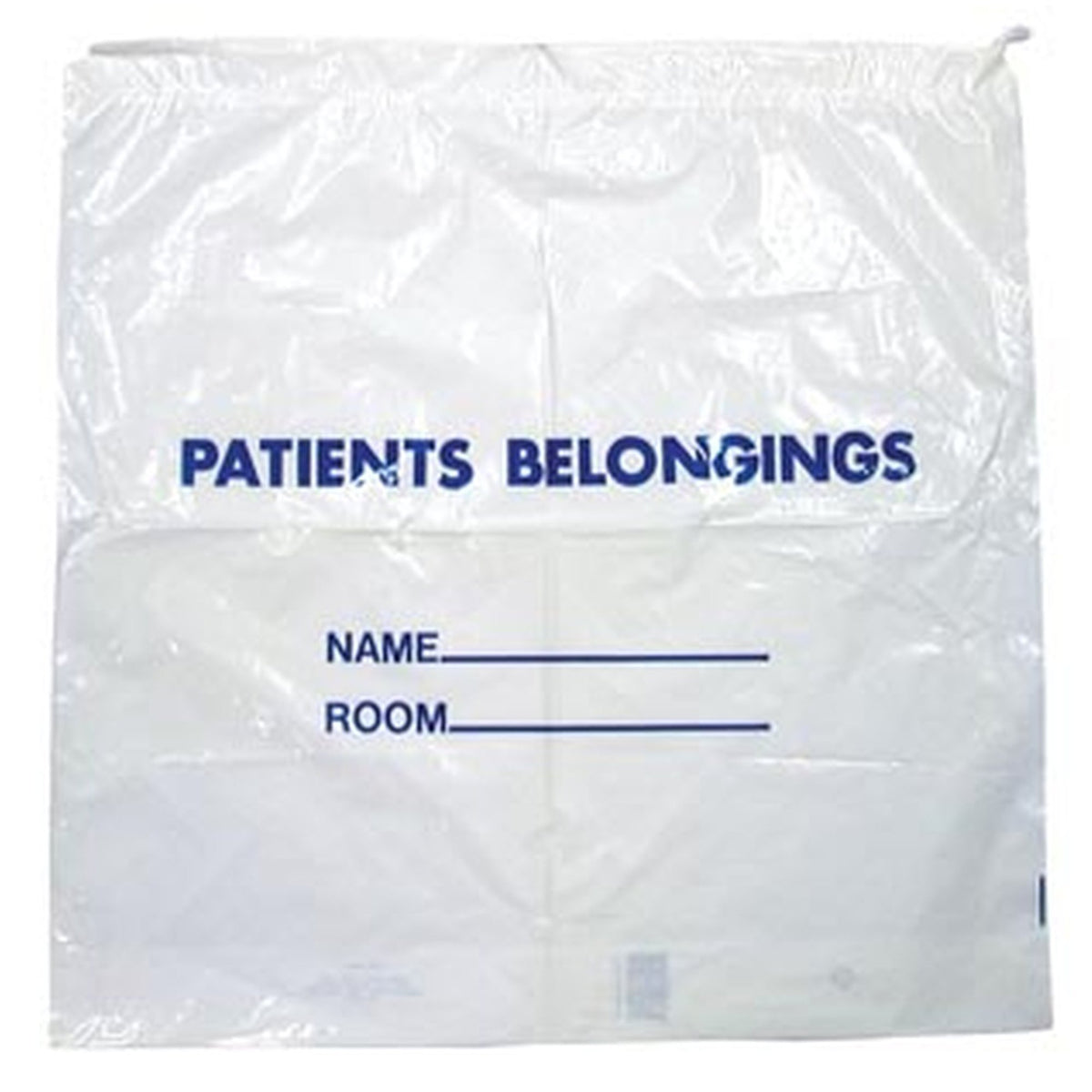 Dukal Patient Belongings Bag, Clear-Patient Belongings Bag DawnMist 20 X 20 Inch Polyethylene Drawstring Closure Clear