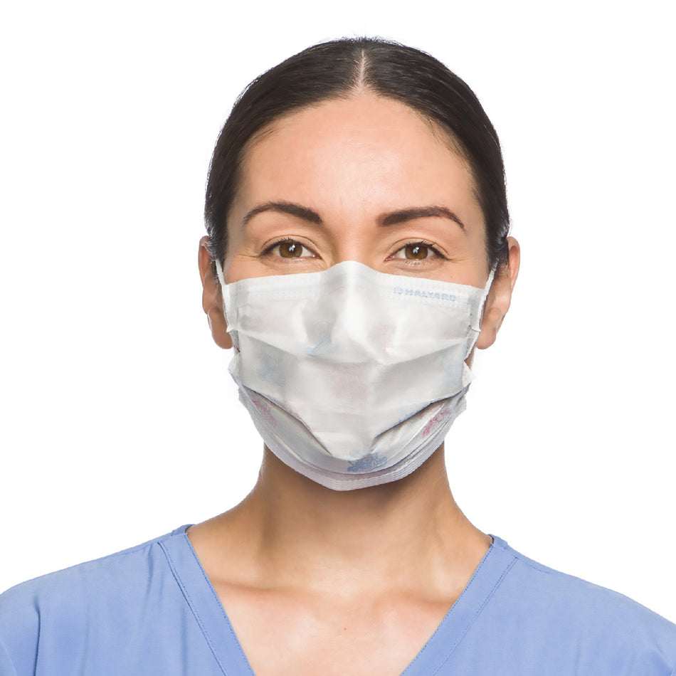 Halyard Procedure Mask, Pleated, One Size Fits Most, Yellow, Non-Sterile-Procedure Mask Halyard Not Rated Earloops One Size Fits Most