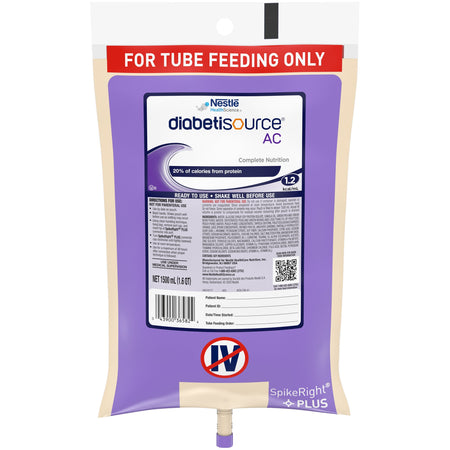 Diabetisource® AC Tube Feeding Formula, 1.5 L Ready to Hang Prefilled Container - Nutritionals and Feeding Supplies>Nutrit...