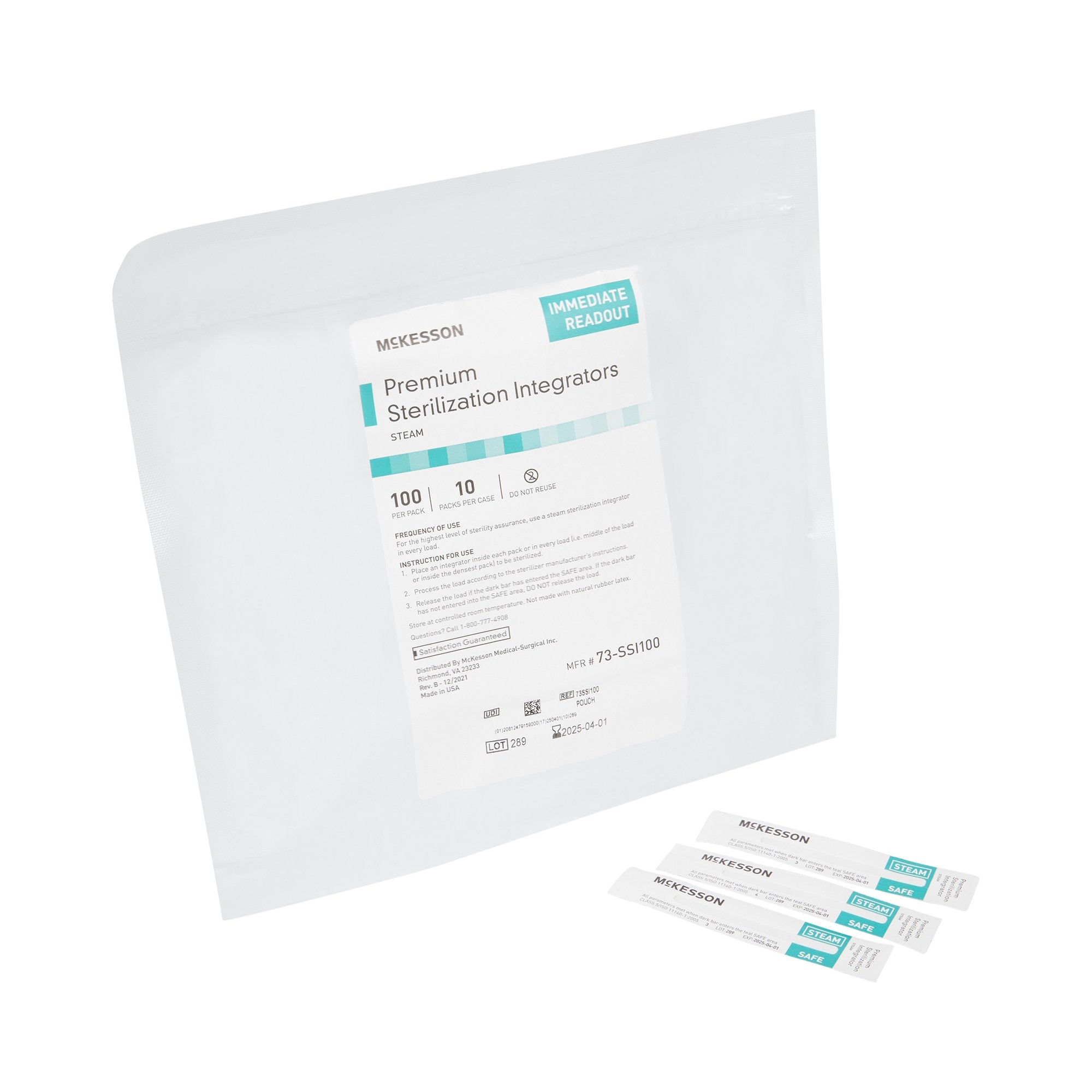 McKesson Sterilization Steam Integrator Strip-McKesson Sterilization Chemical Integrator Strip Steam 4 Inch Length