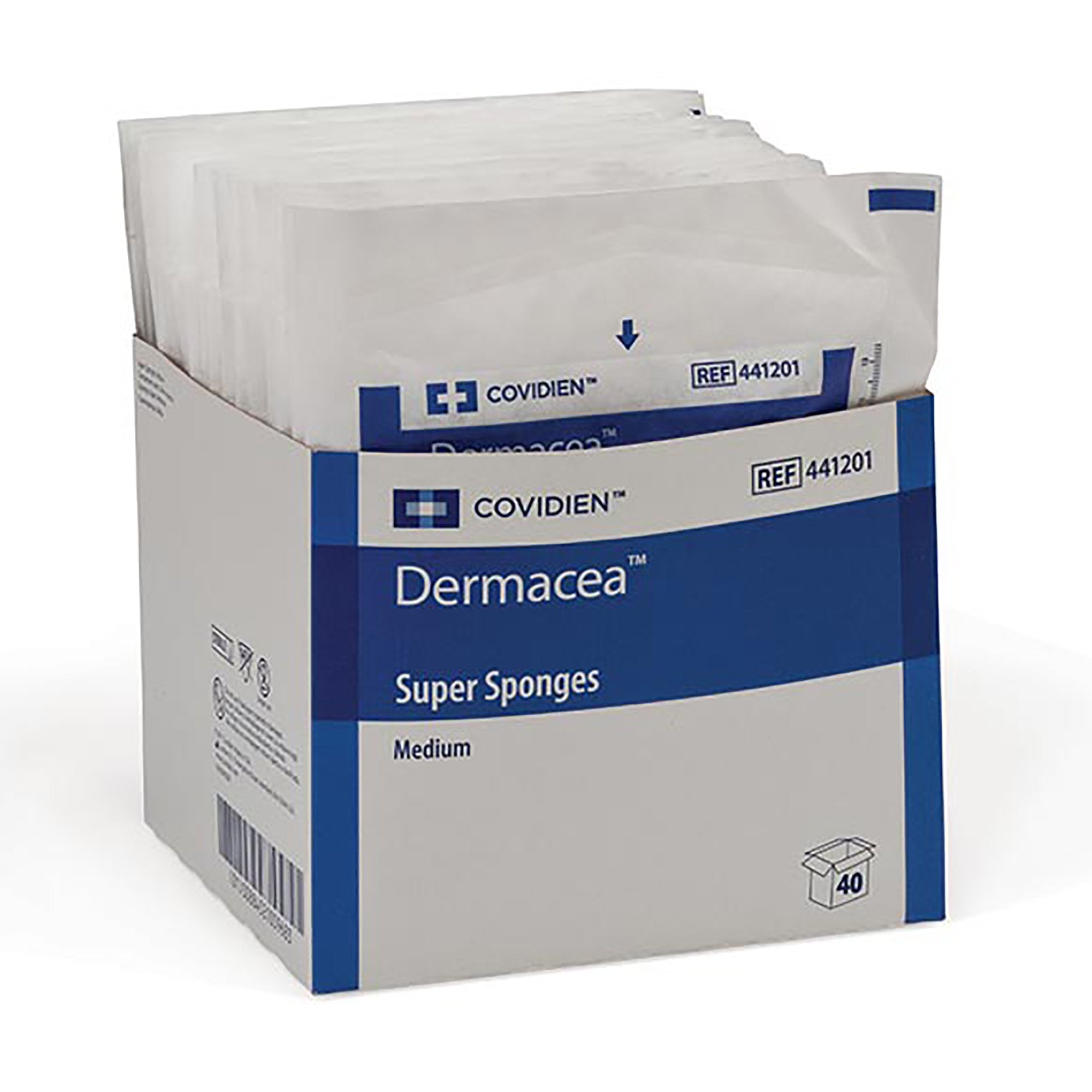Dermacea Sterile USP Type VII Gauze Sponge, 6 x 6-3/4 Inch, 12-Ply-Fluff Dressing Dermacea 6 X 6-3/4 Inch 12-Ply Sterile 2 per Pack