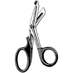 Multi-Cut� Utility Scissors-Utility Scissors Multi-Cut� Sklar 7-1/2 Inch Length OR Grade Stainless Steel / Plastic Finger Ring Handle Angled Blunt Tip / Blunt Tip