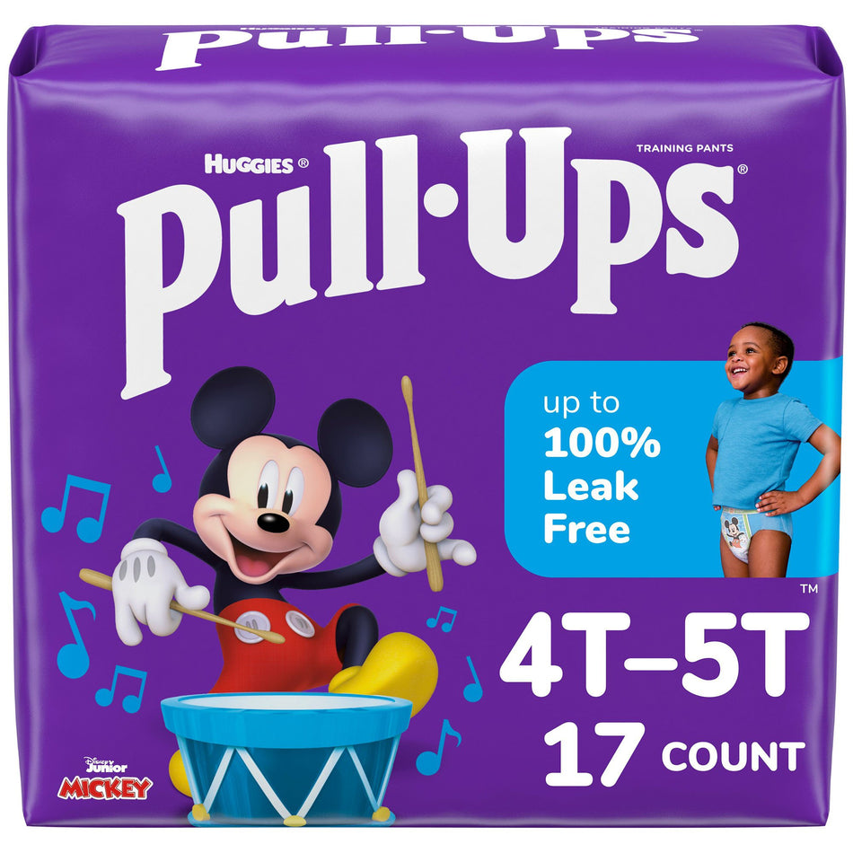 Pull-Ups Learning Designs for Boys Training Pants, 4T to 5T-Male Toddler Training Pants Pull-Ups Size 4T to 5T Disposable Moderate Absorbency