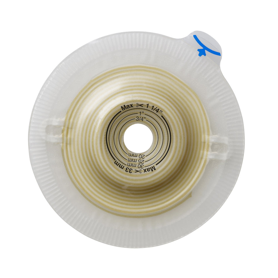 Assura Colostomy Barrier With 1 Inch Stoma Opening-"Ostomy Barrier Assura Xpro Deep Precut, Extended Wear Silicone Based Adhesive 50 mm Flange Red Code System Synthetic Resin 1-1/4 Inch Opening"