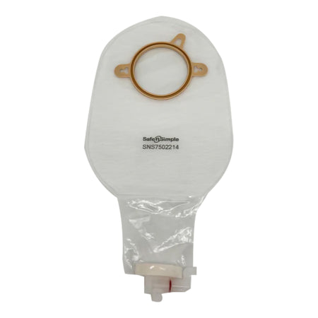Urostomy Pouch Safe n' Simple Two-Piece System 9 Inch Length Without Barrier Drainable