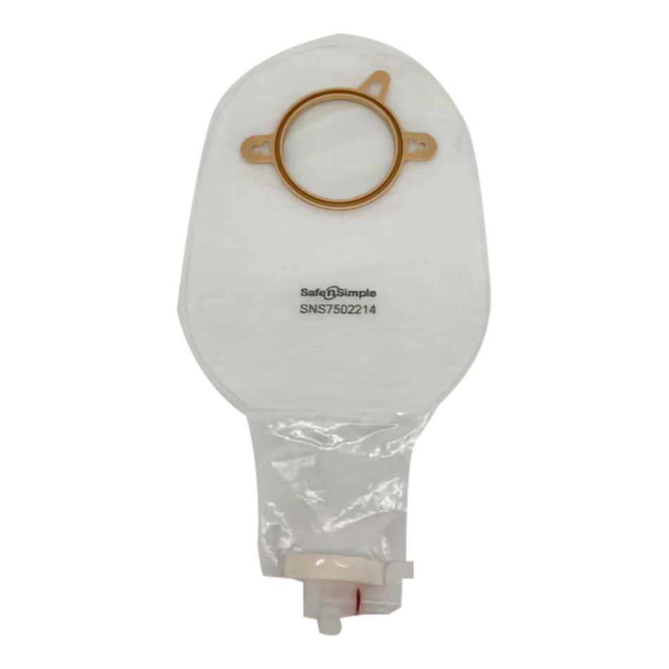 Urostomy Pouch Safe n' Simple Two-Piece System 9 Inch Length Without Barrier Drainable