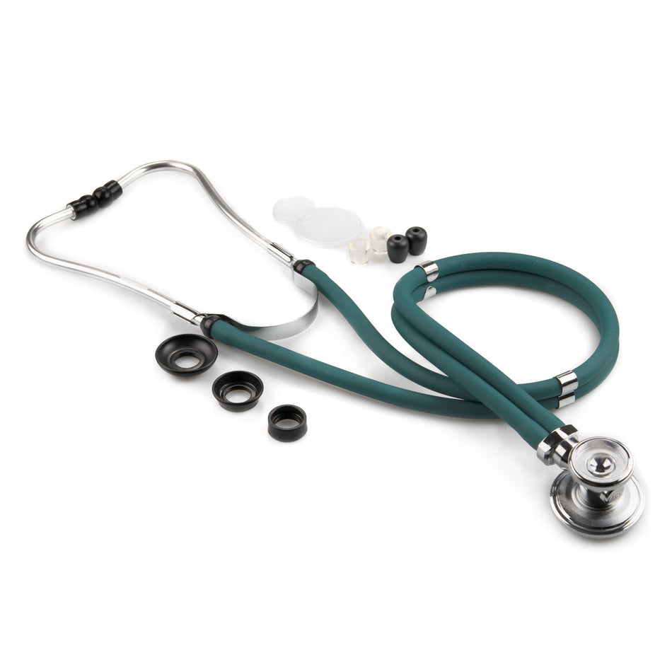 McKesson Lumeon Sprague Rappaport Stethoscope Double Lumen Teal Blue 641TLGM-Sprague Stethoscope McKesson LUMEON Teal Blue 2-Tube 22 Inch Tube Double Sided Chestpiece