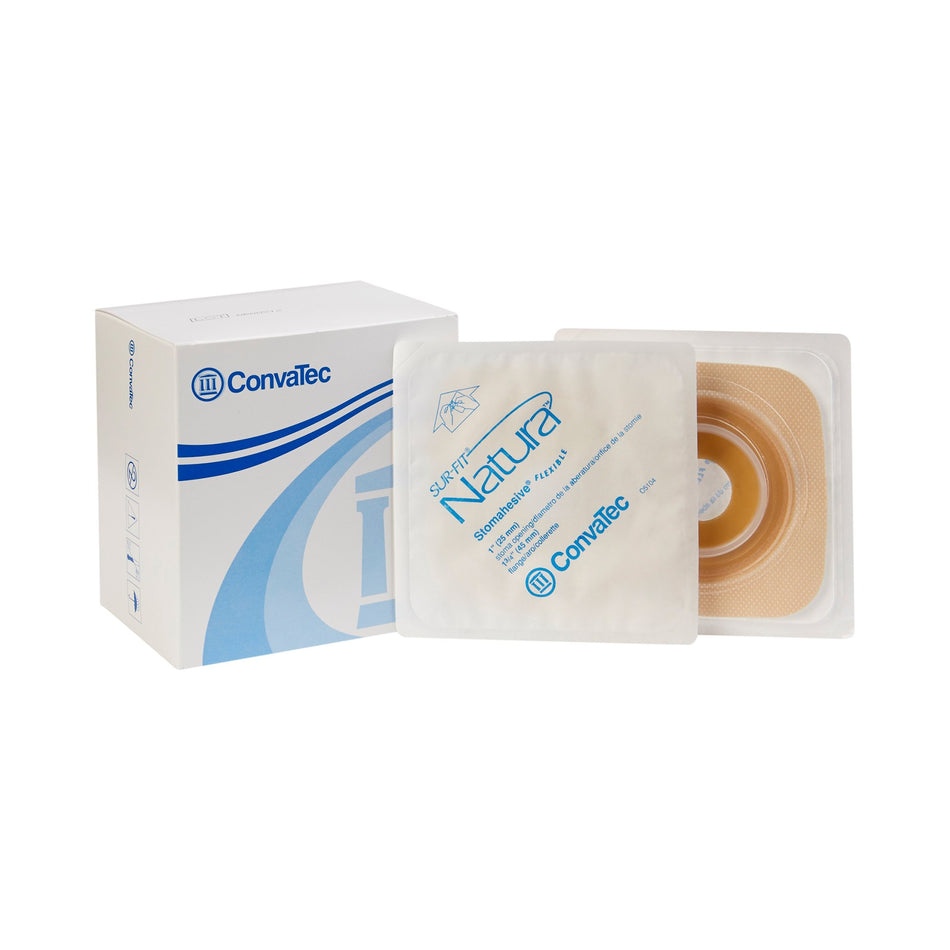 Sur-Fit Natura� Colostomy Barrier With 1-Inch Stoma Opening, Tan-"Ostomy Barrier Sur-Fit Natura� Precut, Standard Wear Stomahesive� Adhesive 45 mm Flange Sur-Fit� Natura� System Hydrocolloid 1 Inch Opening 4 X 4 Inch"
