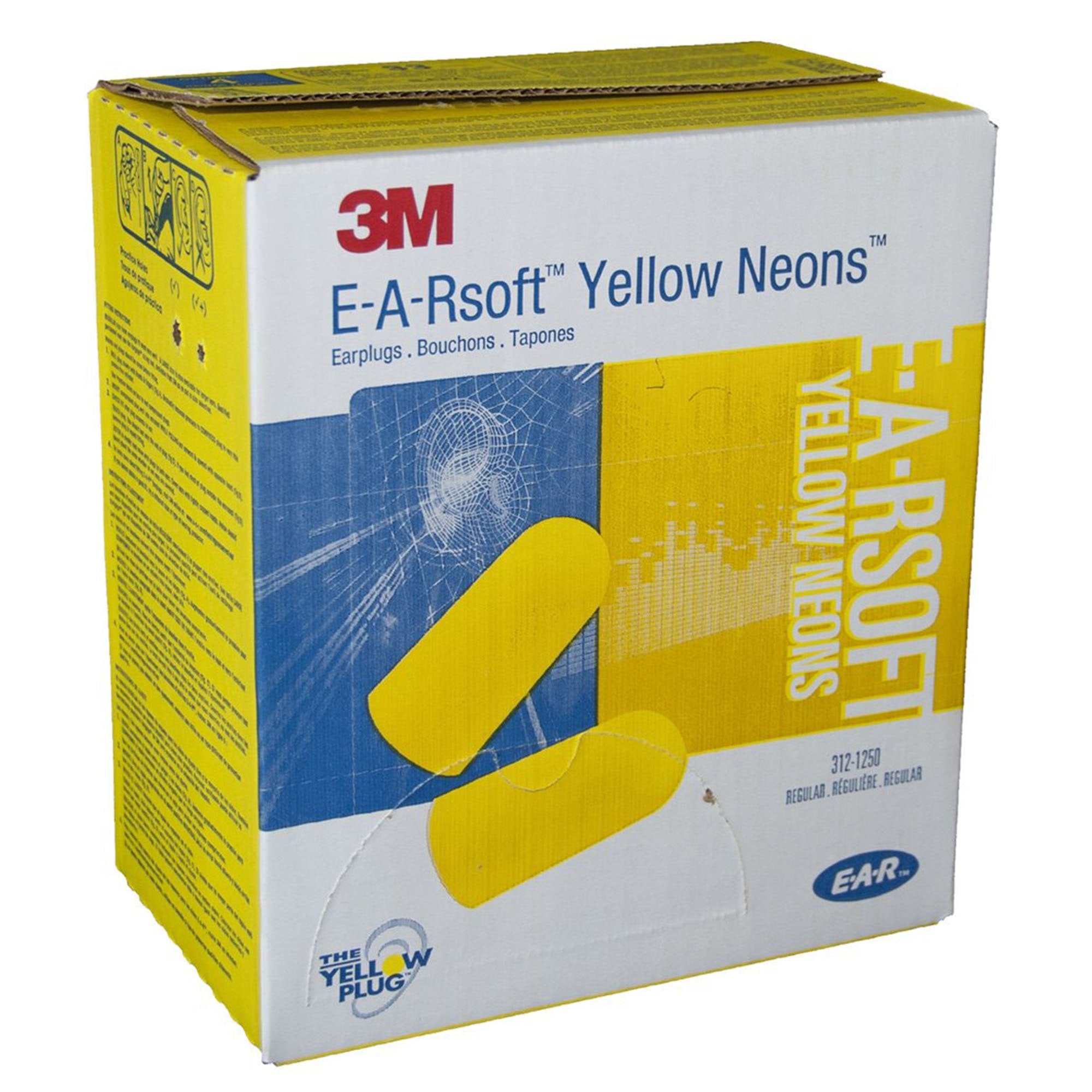 3M� E-A-Rsoft� Yellow Neons� Ear Plugs-Ear Plugs 3M� E-A-Rsoft� Yellow Neons� Cordless One Size Fits Most Yellow