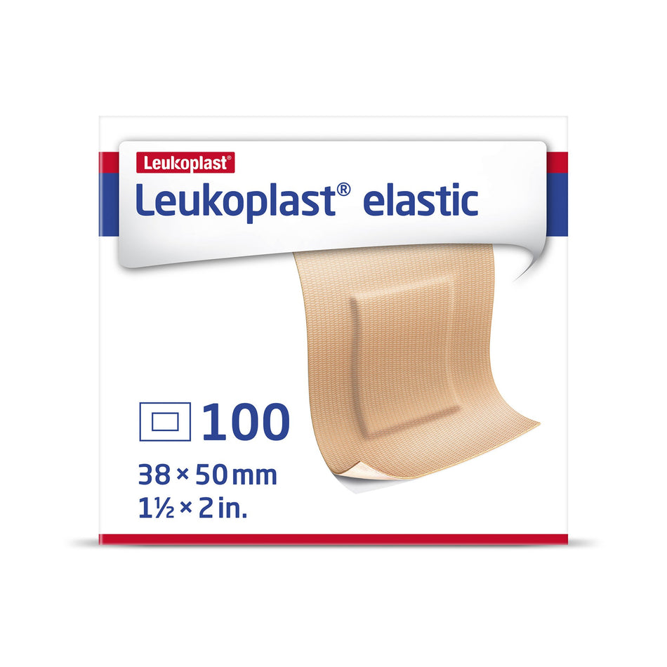 Adhesive Strip Leukoplast® Elastic 1-1/2 X 2 Inch Plastic Rectangle Tan Sterile