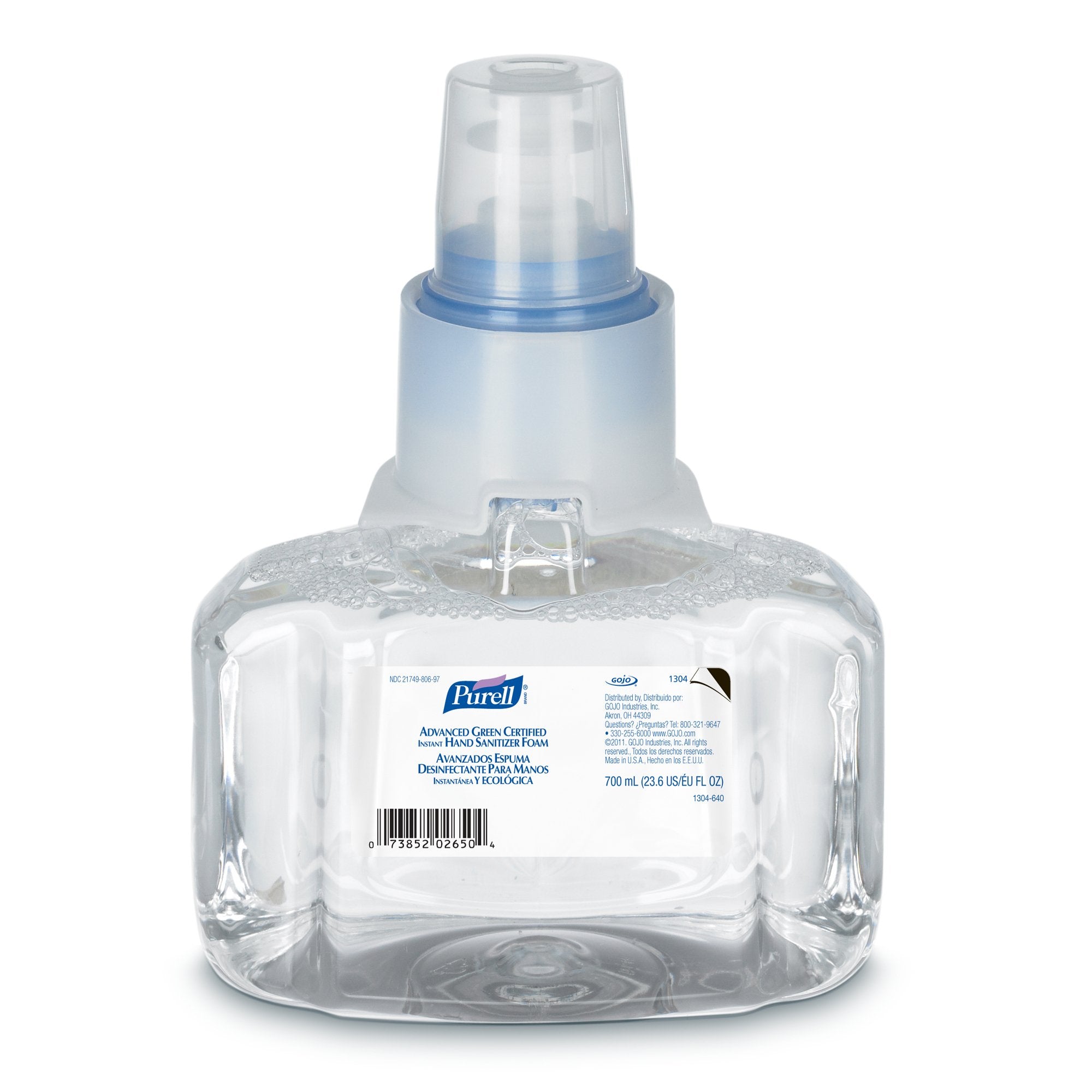 Purell Advanced Hand Sanitizer Foam, 70% Ethyl Alcohol, 700 mL Refill Bottle-Hand Sanitizer Purell Advanced 700 mL Ethyl Alcohol Foaming Dispenser Refill Bottle