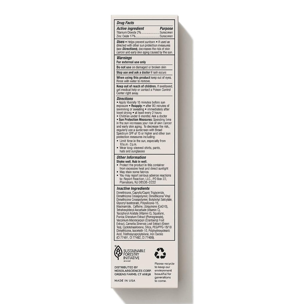 MDSolarsciences MD Mineral BB Crme SPF 50, Dark-Makeup with Sunscreen MDSolarsciences MD Mineral BB Crme SPF 50 Cream 1.23 oz. Tube