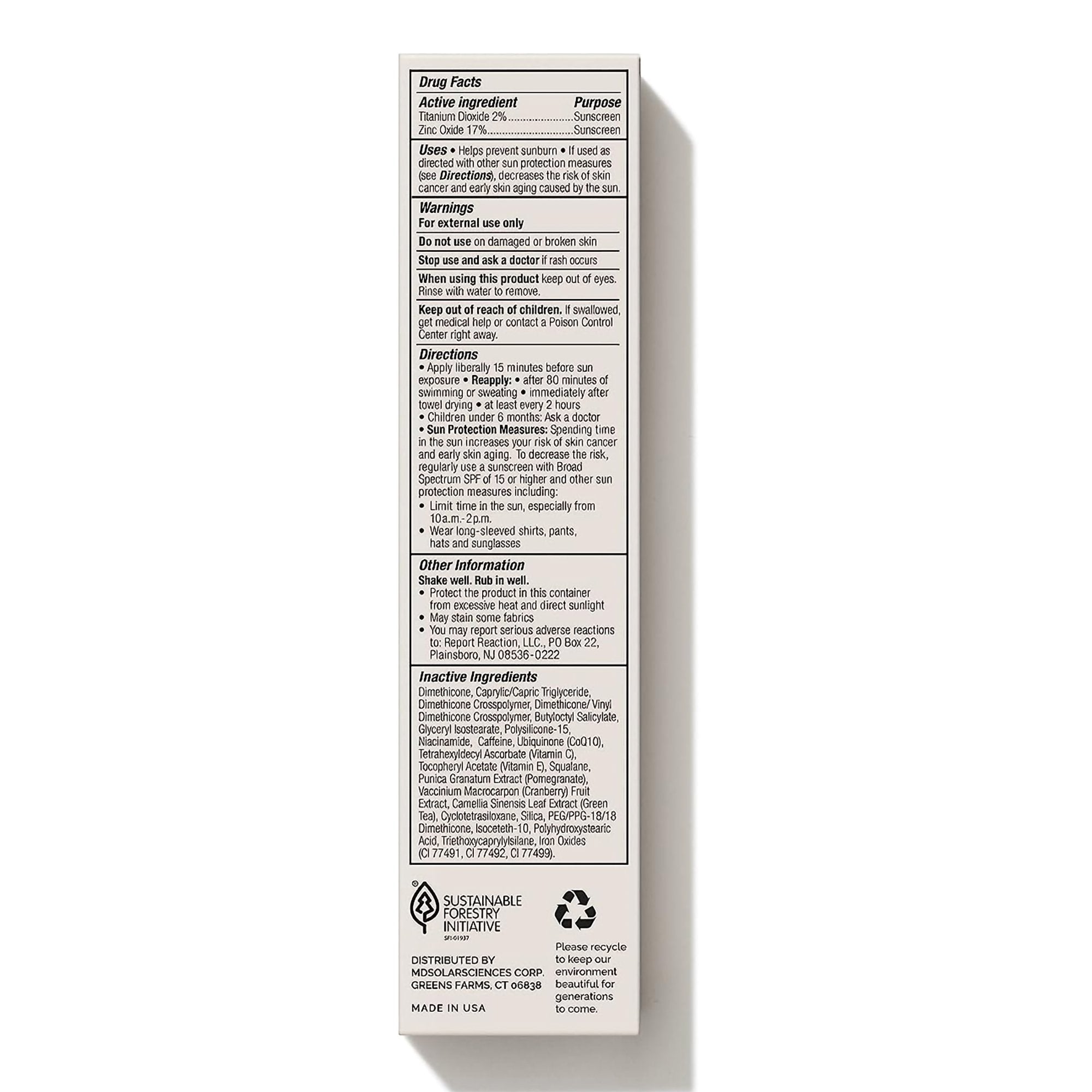MDSolarsciences MD Mineral BB Crme SPF 50, Dark-Makeup with Sunscreen MDSolarsciences MD Mineral BB Crme SPF 50 Cream 1.23 oz. Tube
