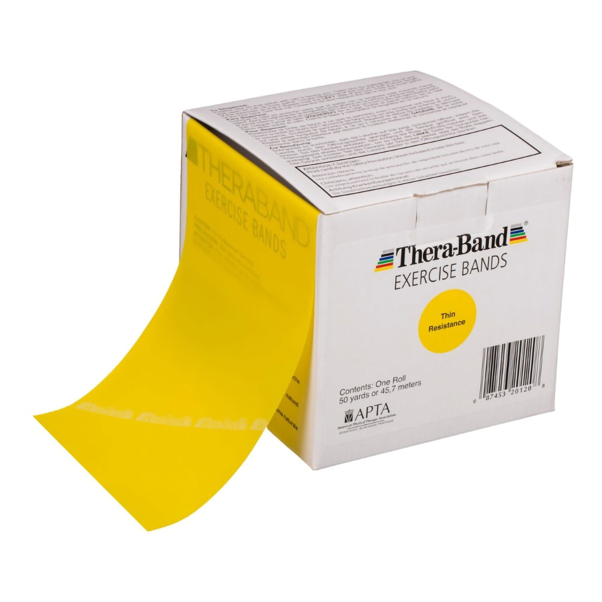 TheraBand Exercise Resistance Band, Yellow, 6 Inch x 50 Yard, X-Light Resistance-Exercise Resistance Band TheraBand Yellow 6 Inch X 50 Yard Light Resistance