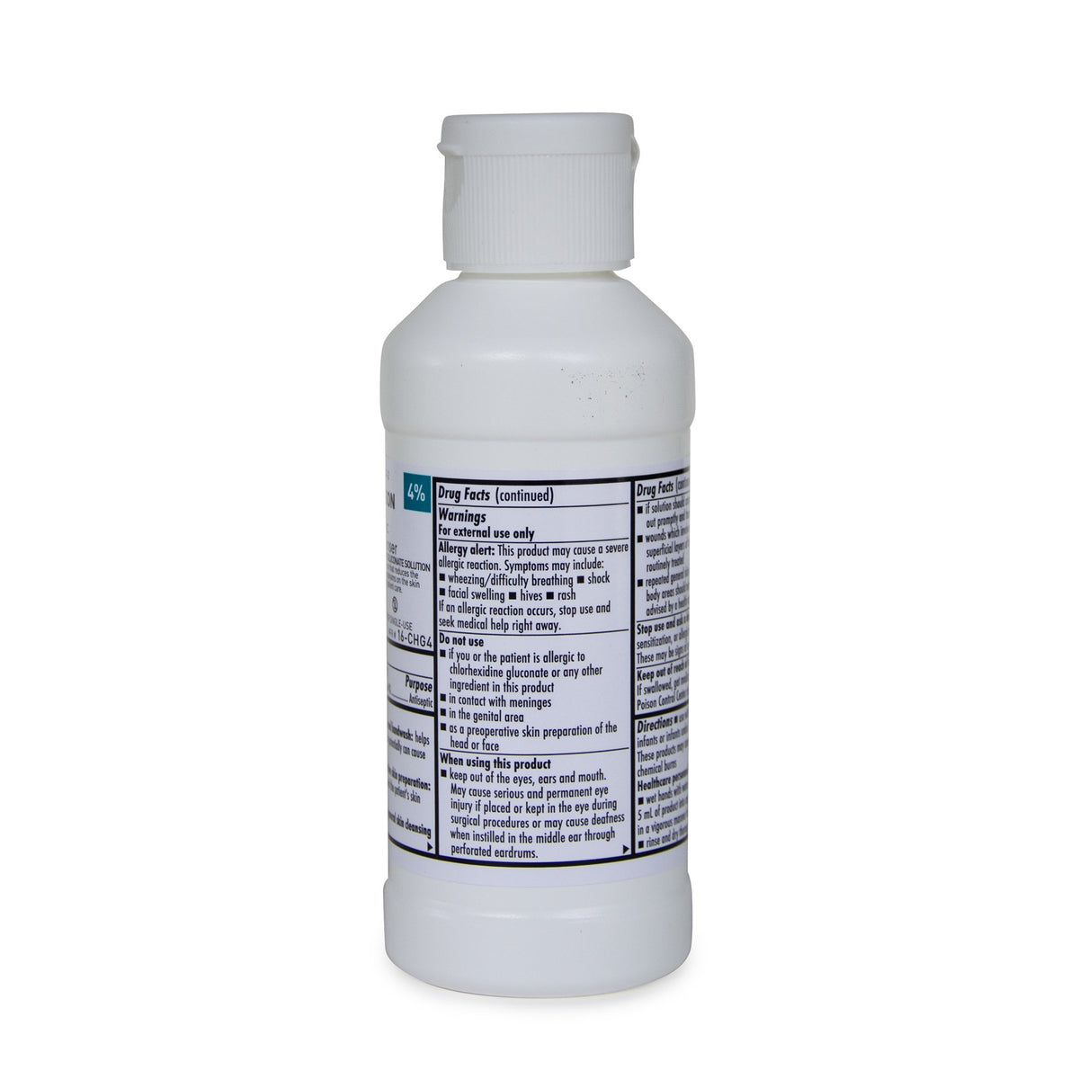 McKesson Antiseptic Skin Cleanser, 4-ounce Flip-Top Bottle-Antiseptic Skin Cleanser McKesson 4 oz. Flip-Top Bottle 4% Strength CHG (Chlorhexidine Gluconate) / Isopropyl Alcohol NonSterile