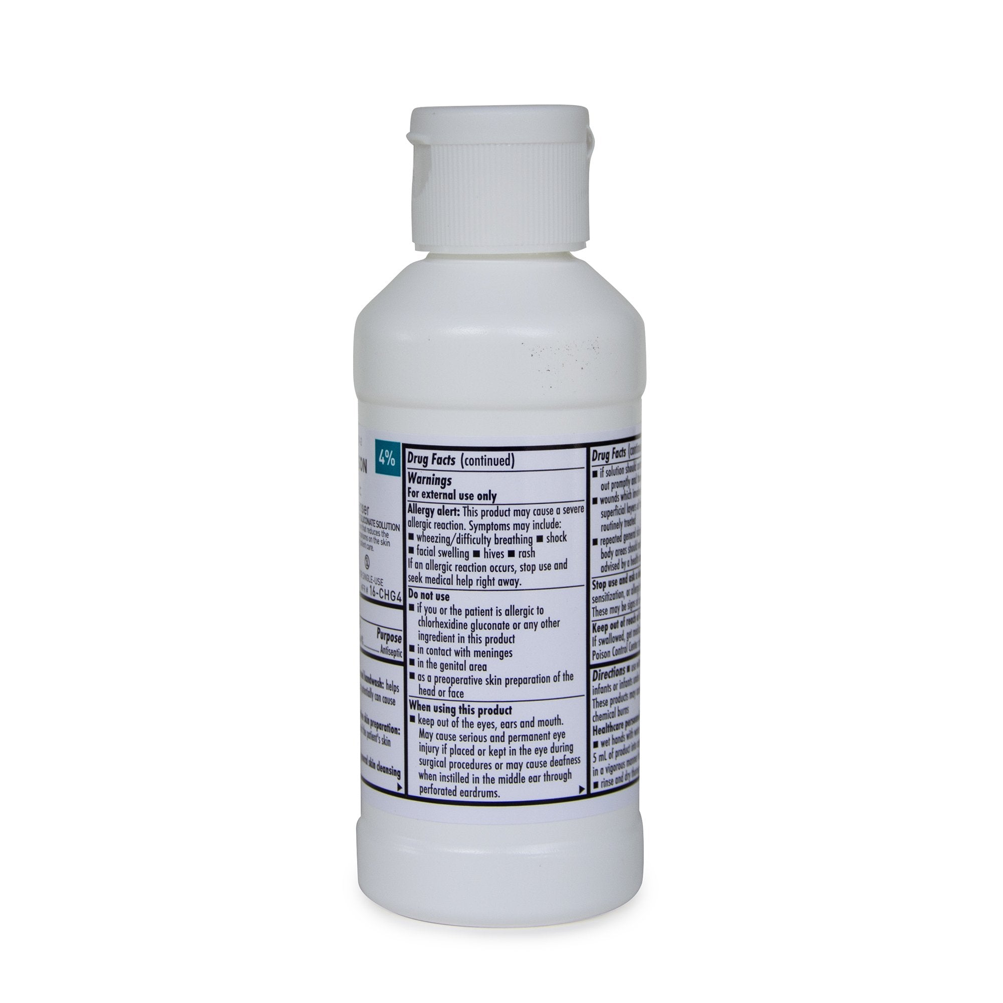 McKesson Antiseptic Skin Cleanser, 4-ounce Flip-Top Bottle-Antiseptic Skin Cleanser McKesson 4 oz. Flip-Top Bottle 4% Strength CHG (Chlorhexidine Gluconate) / Isopropyl Alcohol NonSterile