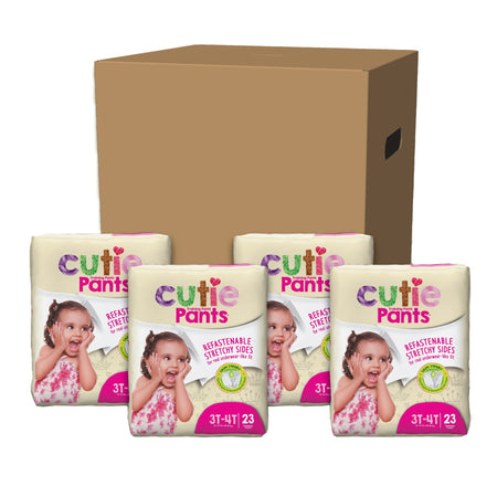 Cutie Pants® Toddler Training Pants, Pink Princess Print, 3T – 4T, 32 – 40 lbs. - Incontinence>Pediatric Diapers and Train...
