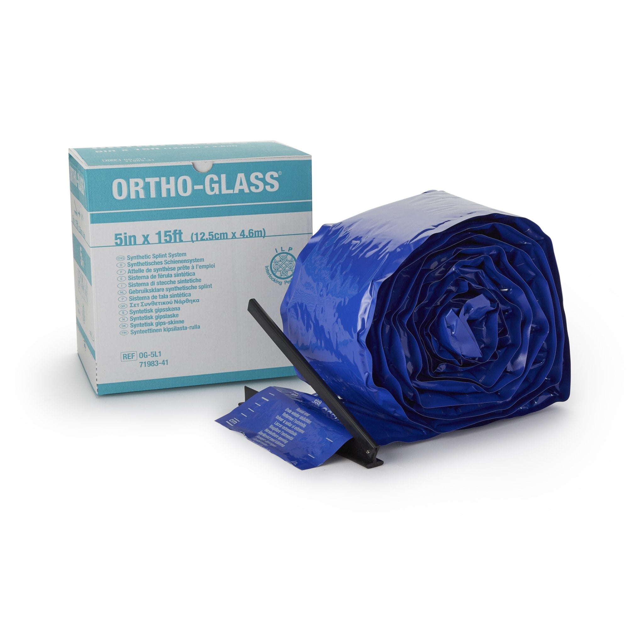 Ortho-Glass Splint Roll, White, 5 Inch x 5 Yard-Padded Splint Roll ORTHO-GLASS 5 Inch X 15 Foot Fiberglass White