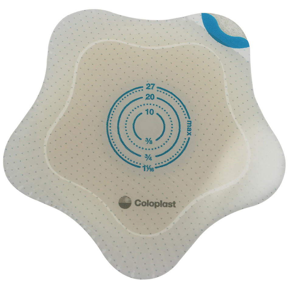 SenSura Mio Kids Flex 2-Piece Barrier, 0-1-1/16 Inch Stoma-"Ostomy Barrier SenSura Mio Kids Trim to Fit, Standard Wear Adhesive Coupling Without Flange Purple Code System 0 to 1-1/16 Inch Opening"