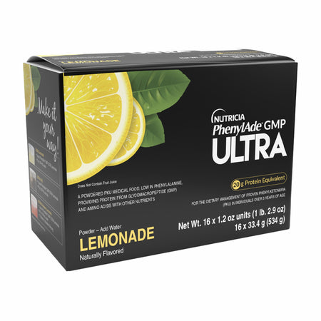 PhenylAde GMP Ultra Powdered PKU Medical Food, Lemonade Flavor-Oral Supplement PhenylAde GMP ULTRA Lemonade Flavor Powder 1.2 oz. Individual Packet
