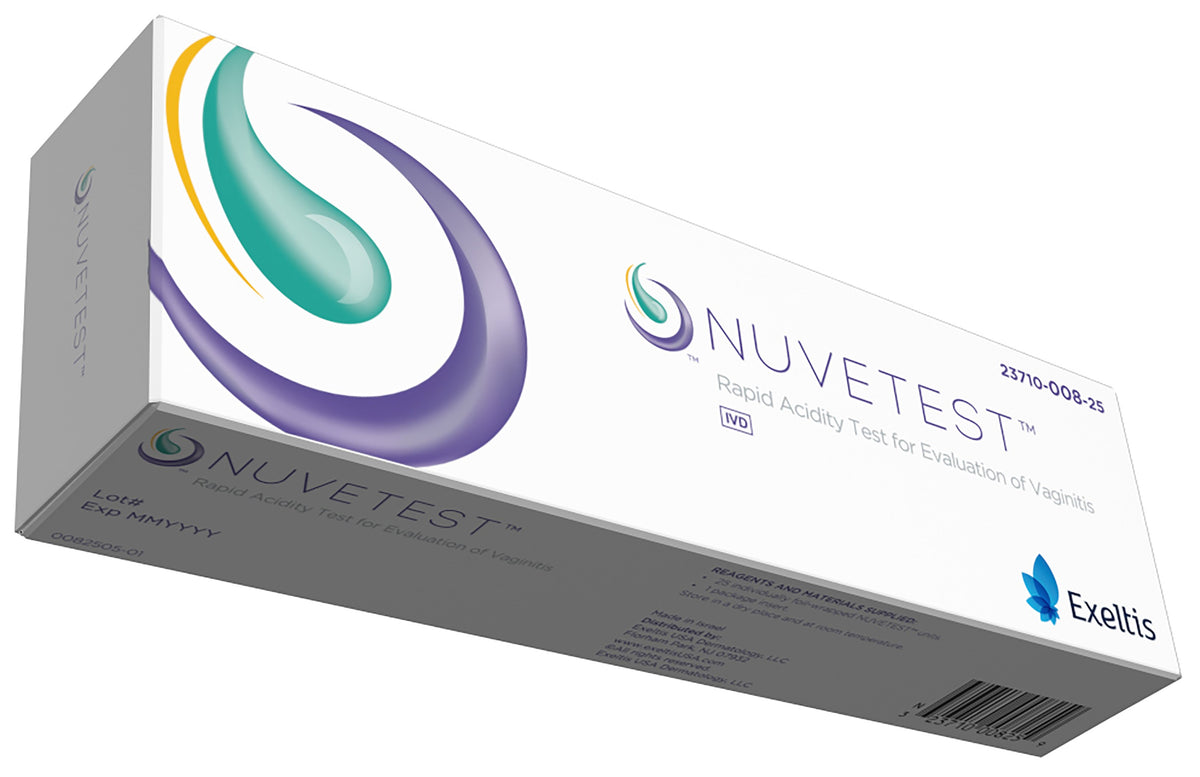 NuveTest Bacterial Vaginosis (BV) / Trichomoniasis Rapid Acidity Sexual Health Test Kit-Sexual Health Test Kit NuveTest Bacterial Vaginosis (BV) / Trichomoniasis Test 25 Tests CLIA Waived