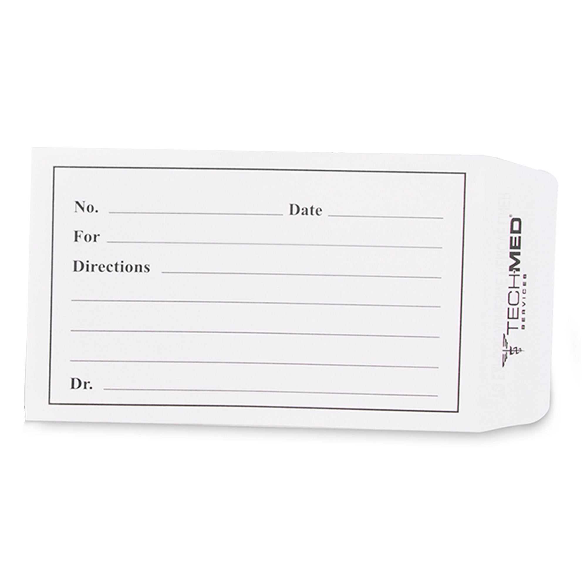Tech-Med Pill Envelope, 3-/2 x 2-1/4 Inch-Medication Envelope Tech-Med White 3-/2 X 2-1/4 Inch