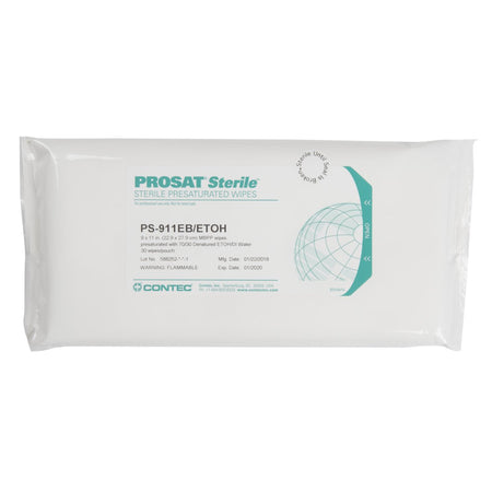 Prosat Sterile Presaturated Wipes, 9 x 11 Inch-PROSAT Sterile Surface Disinfectant Cleaner Premoistened Cleanroom Manual Pull Wipe 30 Count Soft Pack Alcohol Scent Sterile
