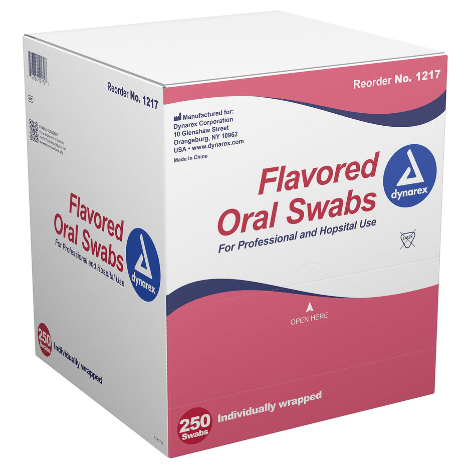 dynarex� Oral Swabsticks with Dentrifice-Oral Swab Dynarex� Dentifrice Foam Tip 1 per Pack