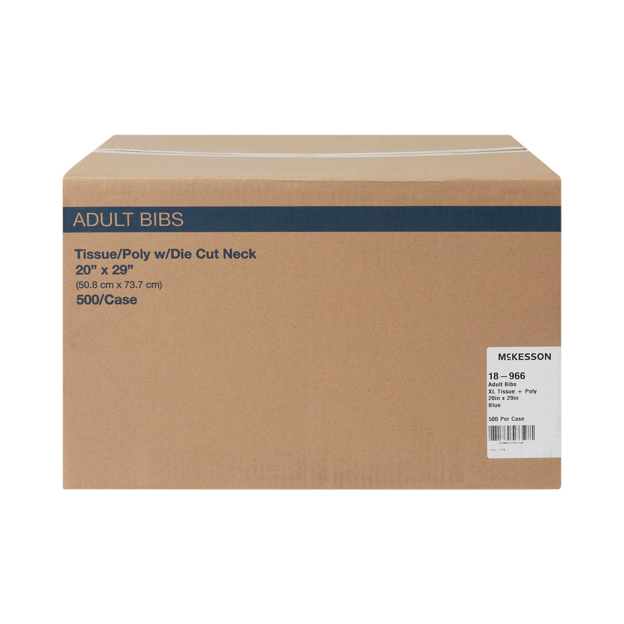 McKesson Slipover Bib, Extra Large-Bib McKesson Slipover Disposable Poly / Tissue