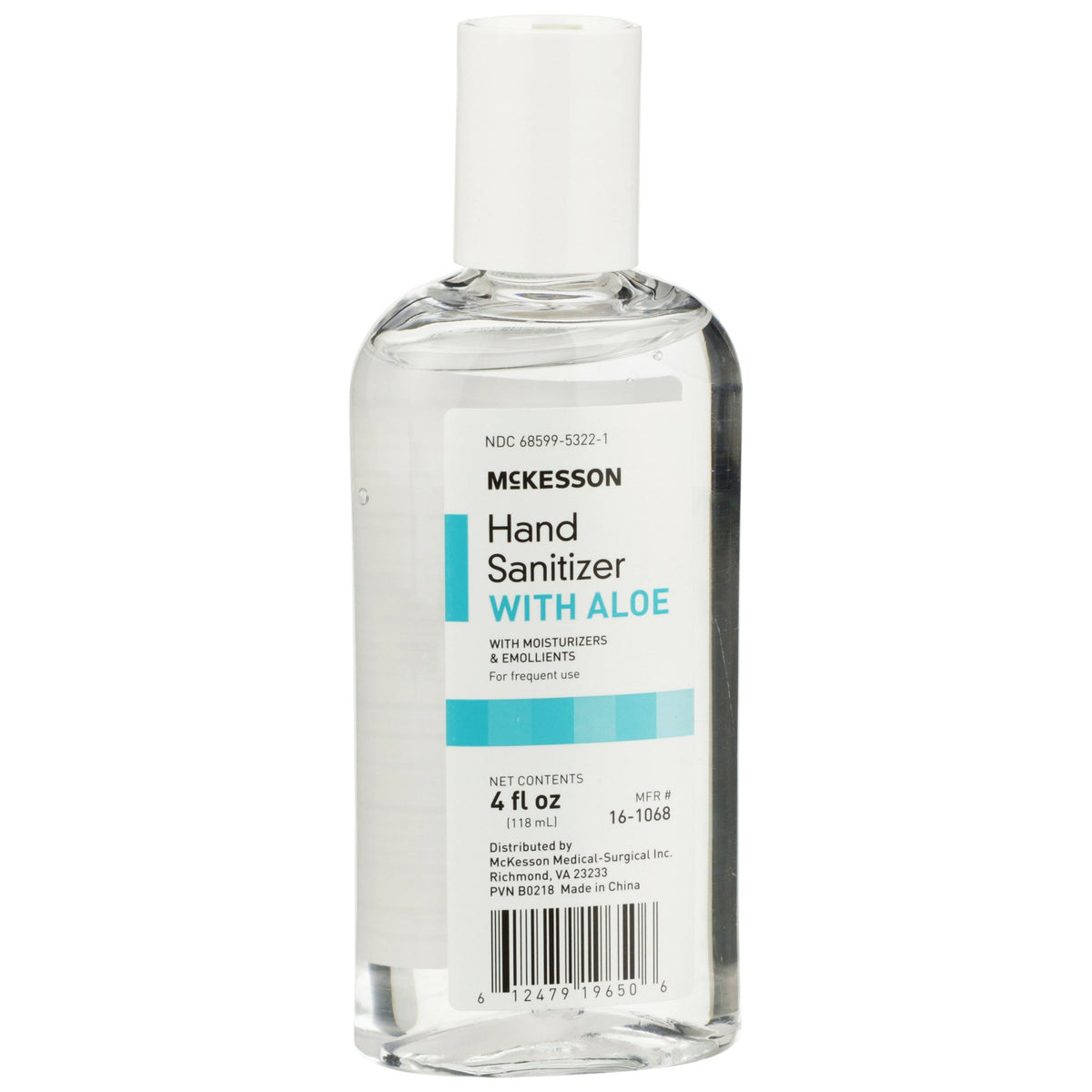 McKesson Gel Hand Sanitizer with Aloe 4 oz.-Hand Sanitizer with Aloe McKesson 4 oz. Ethyl Alcohol Gel Bottle