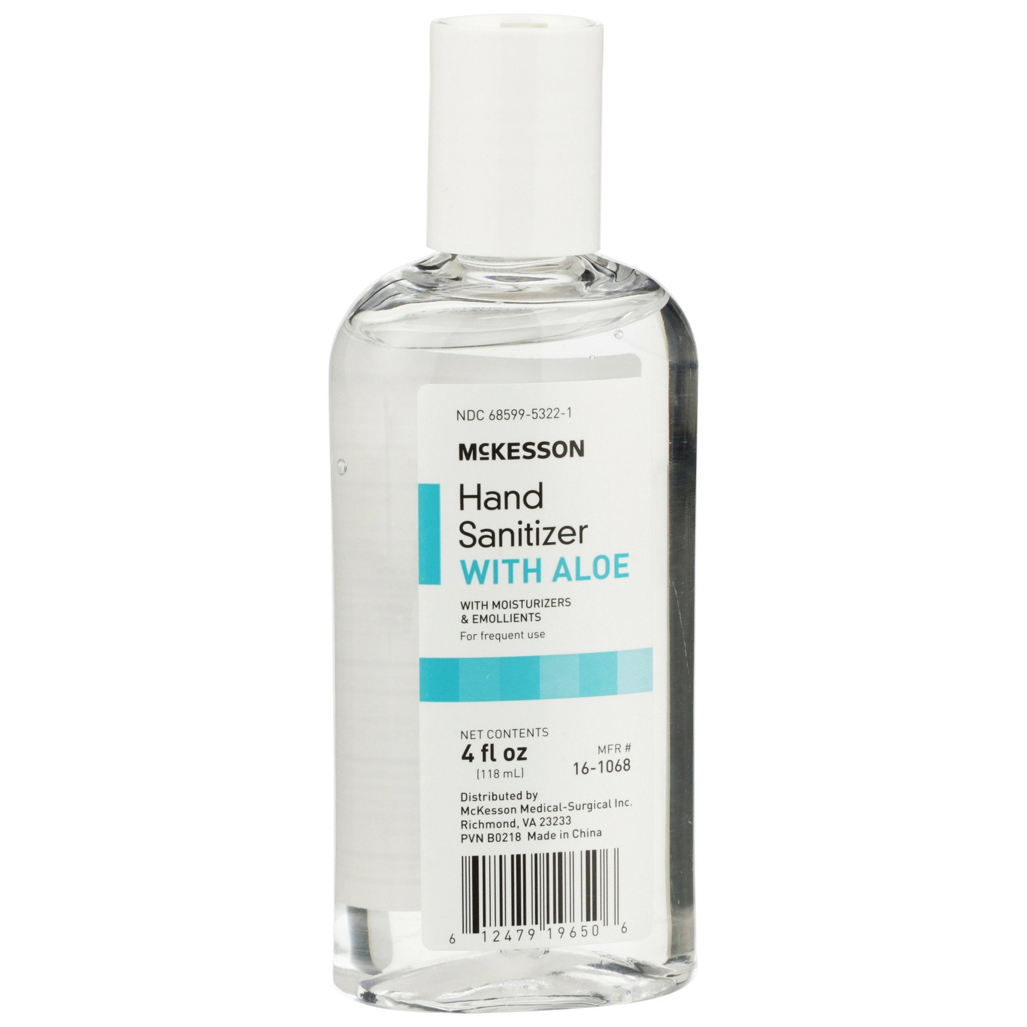 McKesson Gel Hand Sanitizer with Aloe 4 oz.-Hand Sanitizer with Aloe McKesson 4 oz. Ethyl Alcohol Gel Bottle