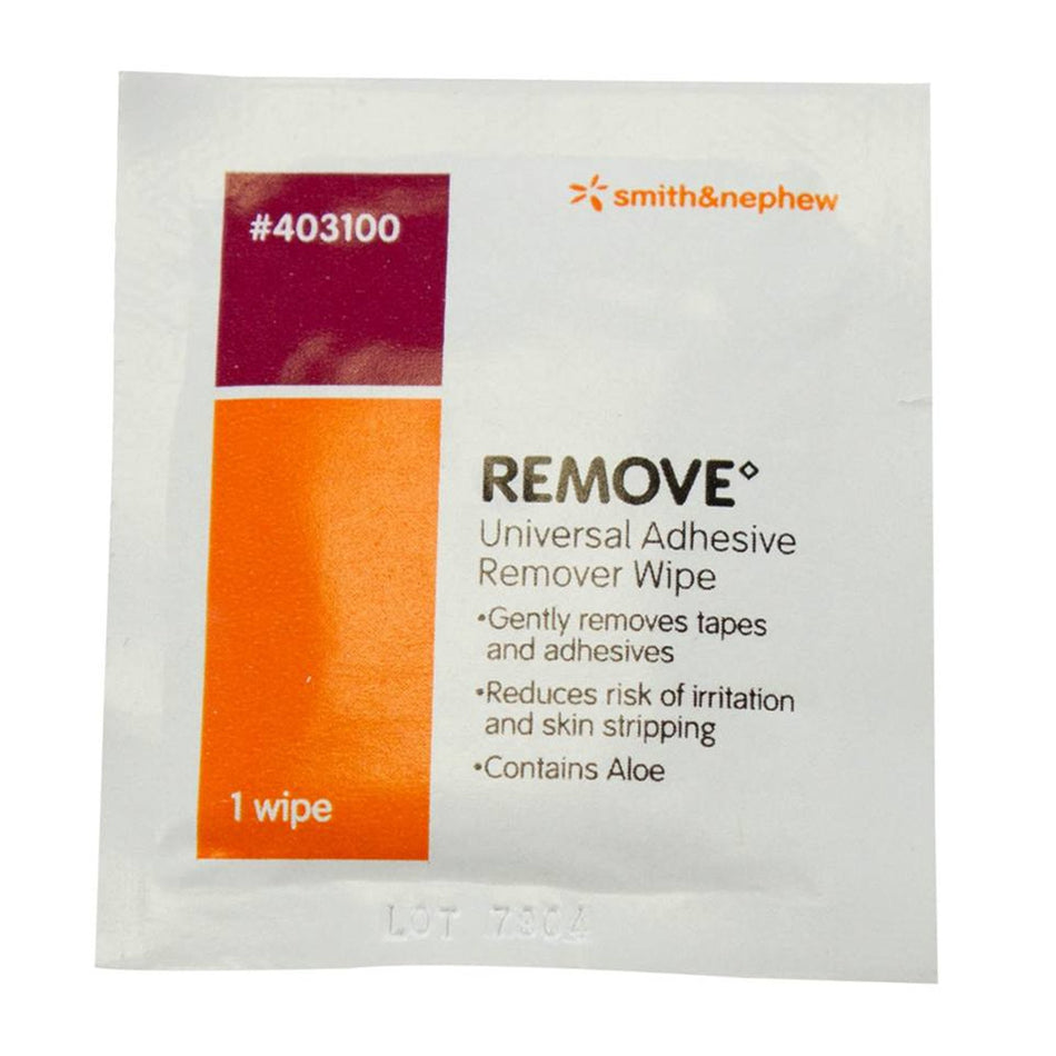 Remove� Adhesive Remover, 2� x 2� Inch Wipe-Adhesive Remover Remove� Wipe 1 per Pack